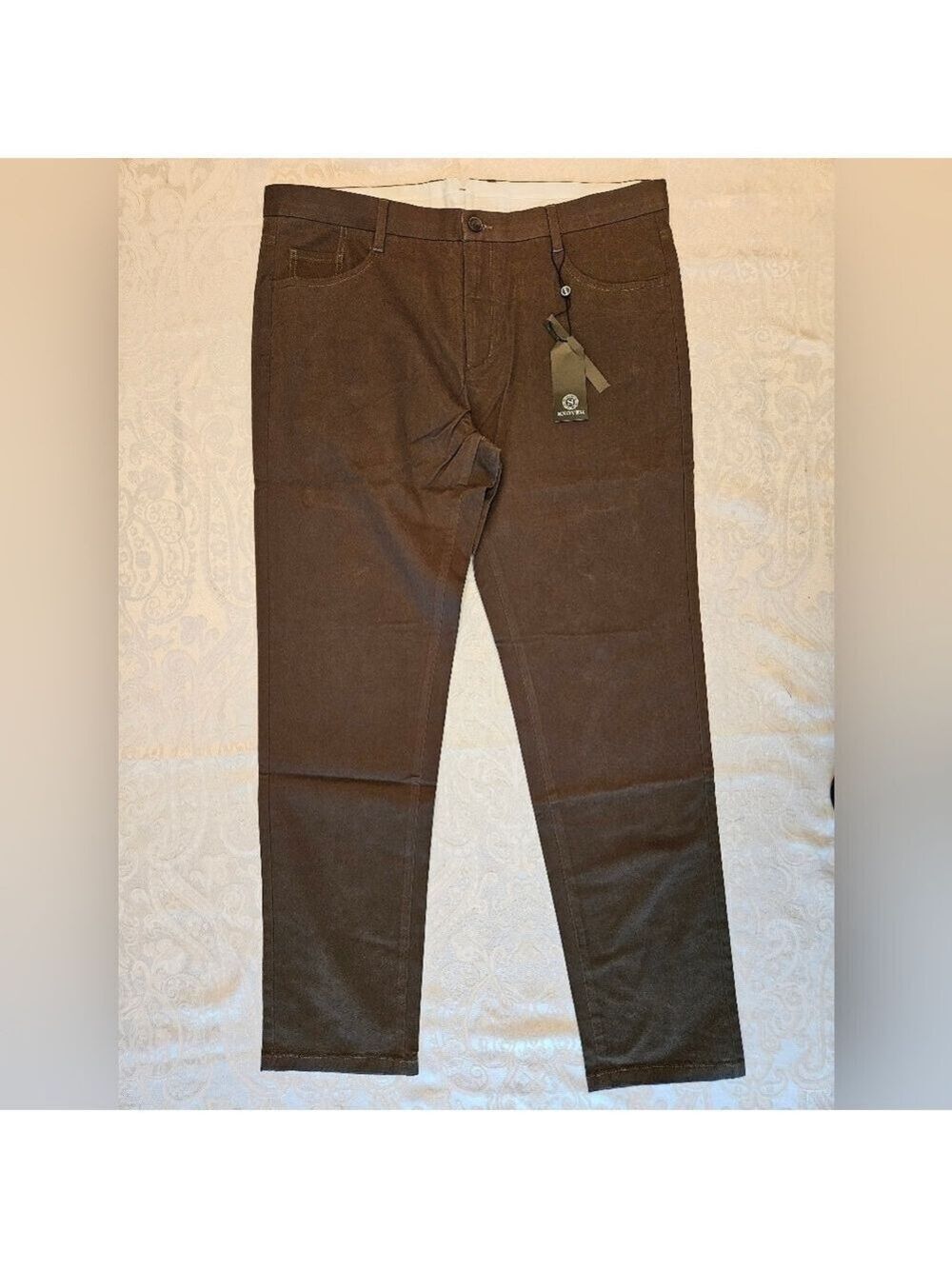 Classic Men's Cotton Army Green Chino Pants, Size 40, Snover, NWT